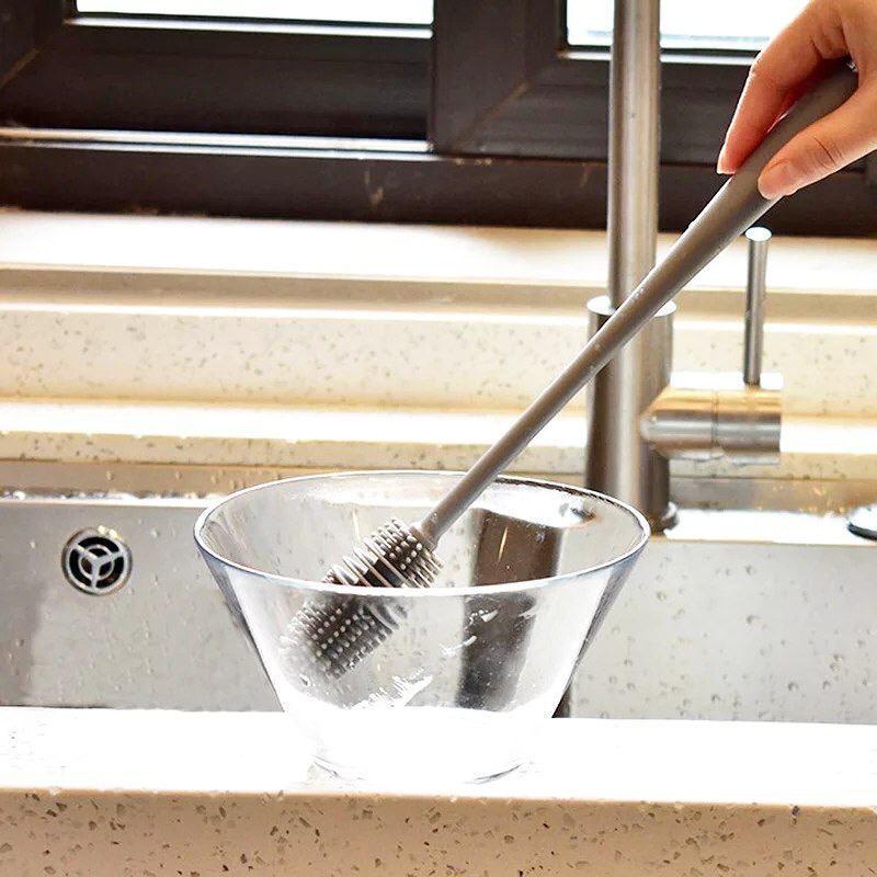 Silicone Brush for Washing Cups, Bottles, Baby Bottles or Glasses