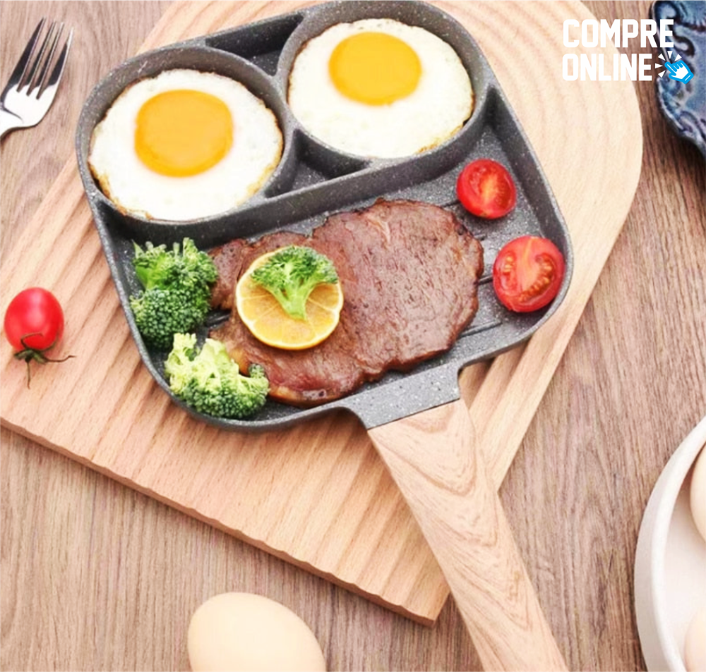 Nonstick Frying Pan with 4 spaces