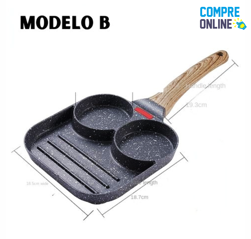 Nonstick Frying Pan with 4 spaces