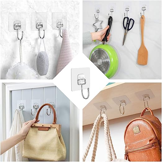 Adhesive organizer hook