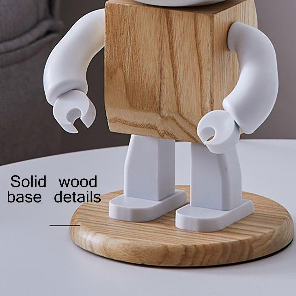 Robot Lamp - Wood and LED