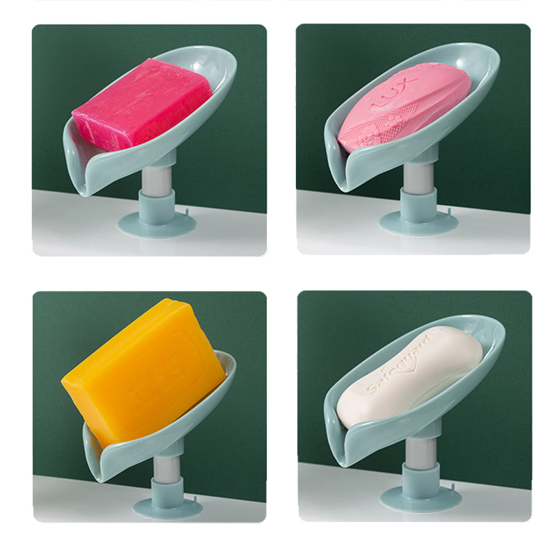 Leaf Design Soap Dish with Drain