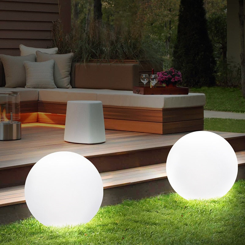 Round RGB LED Garden Light