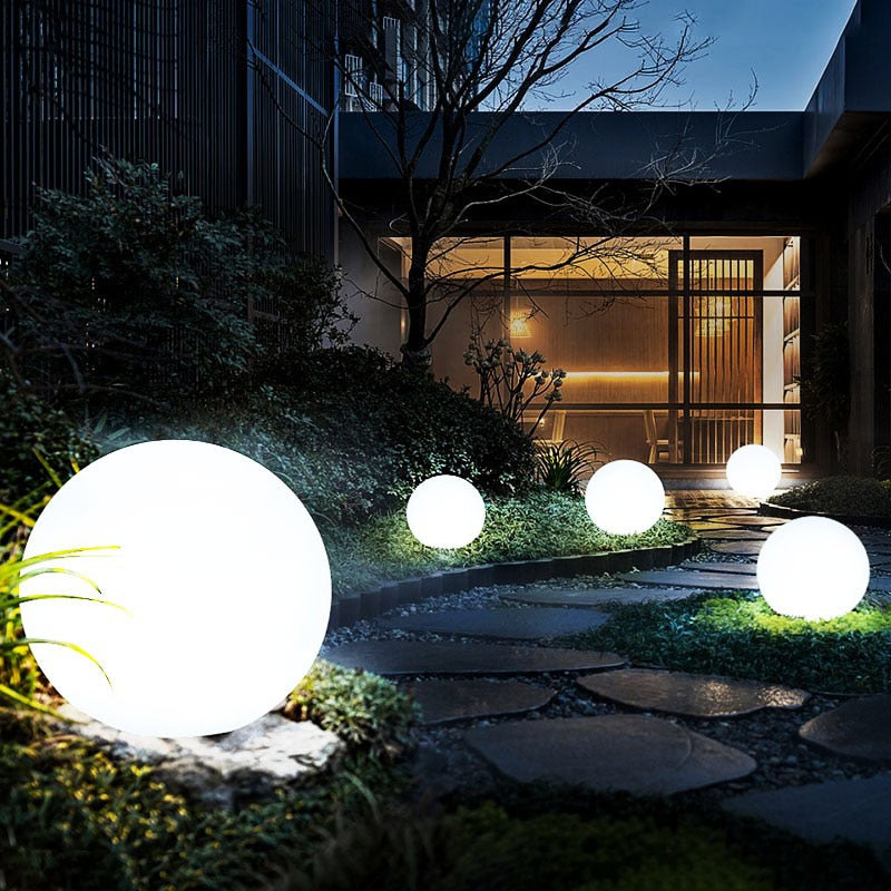 Round RGB LED Garden Light