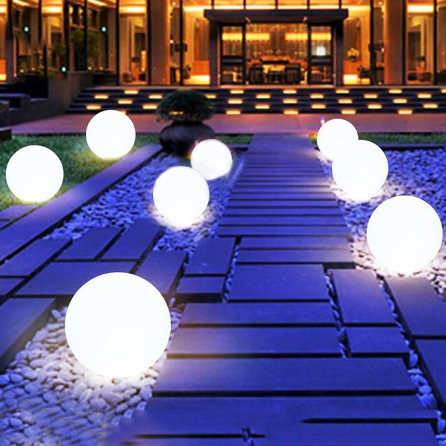 Round RGB LED Garden Light