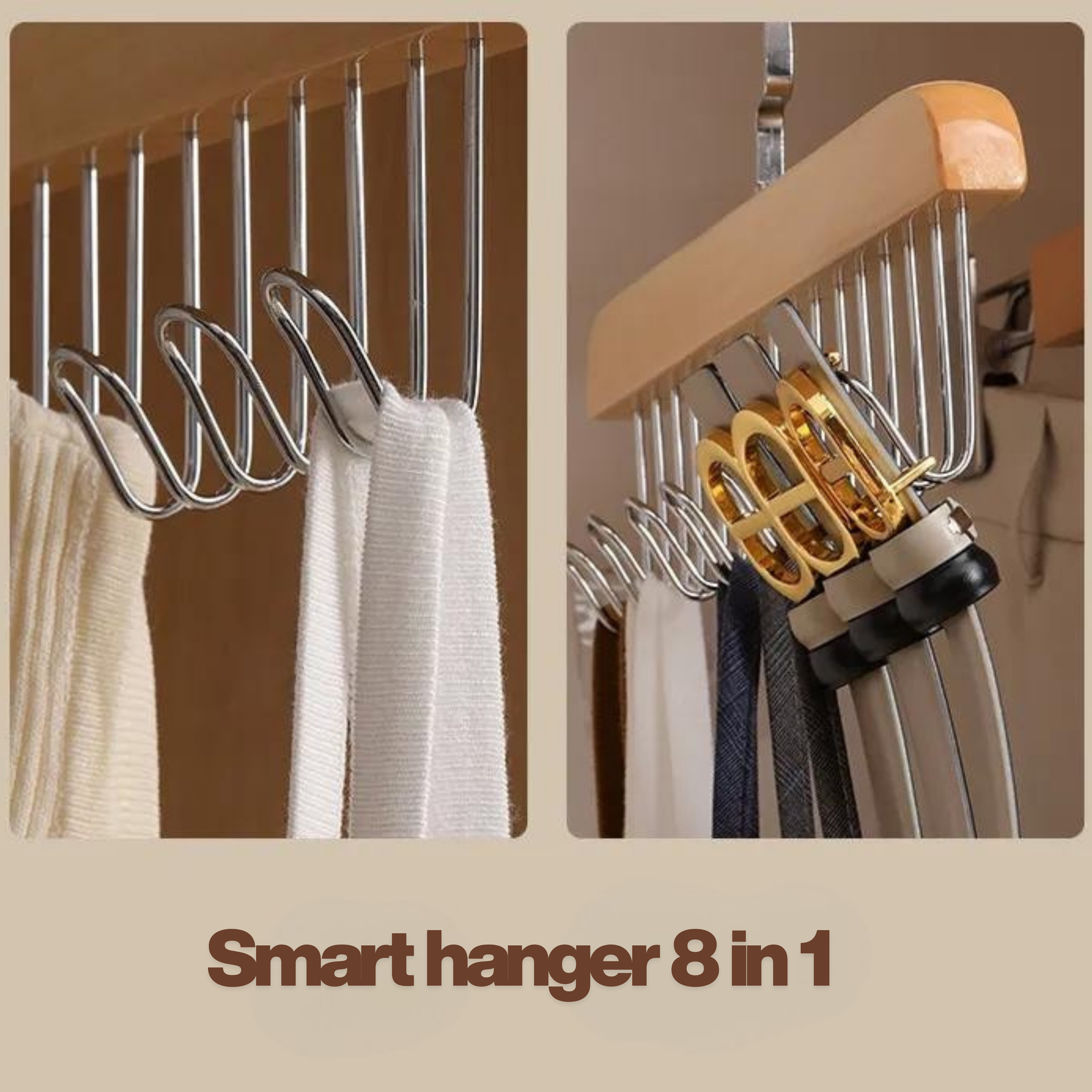 Smart hanger 8 in 1 - Save 80% space!