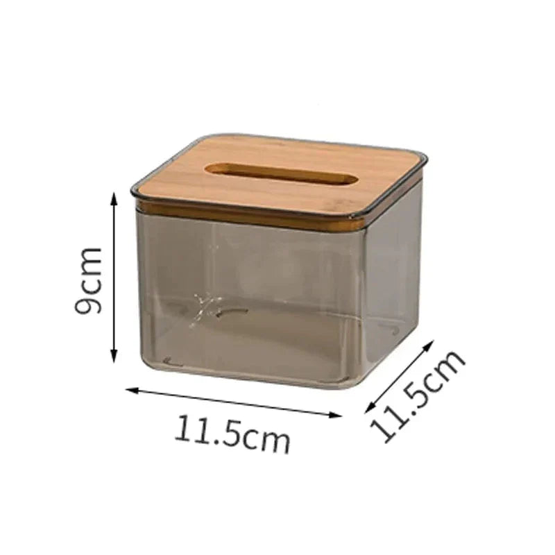 Bamboo Lid Tissue Holder