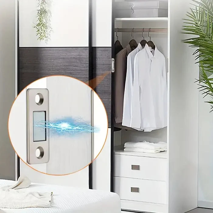 Ultra-thin magnetic latch for doors and drawers