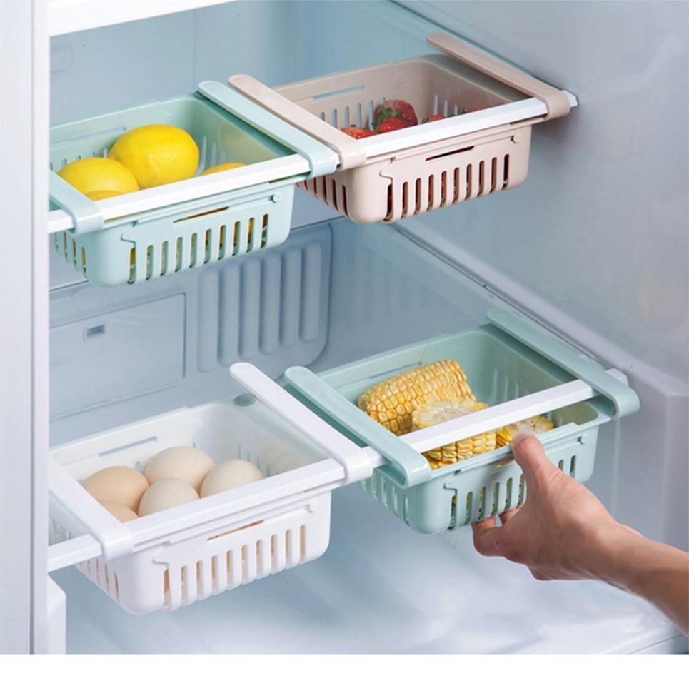 Extendable drawer for refrigerators