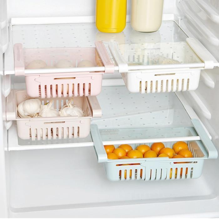 Extendable drawer for refrigerators