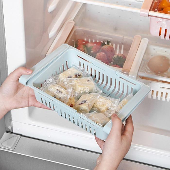 Extendable drawer for refrigerators