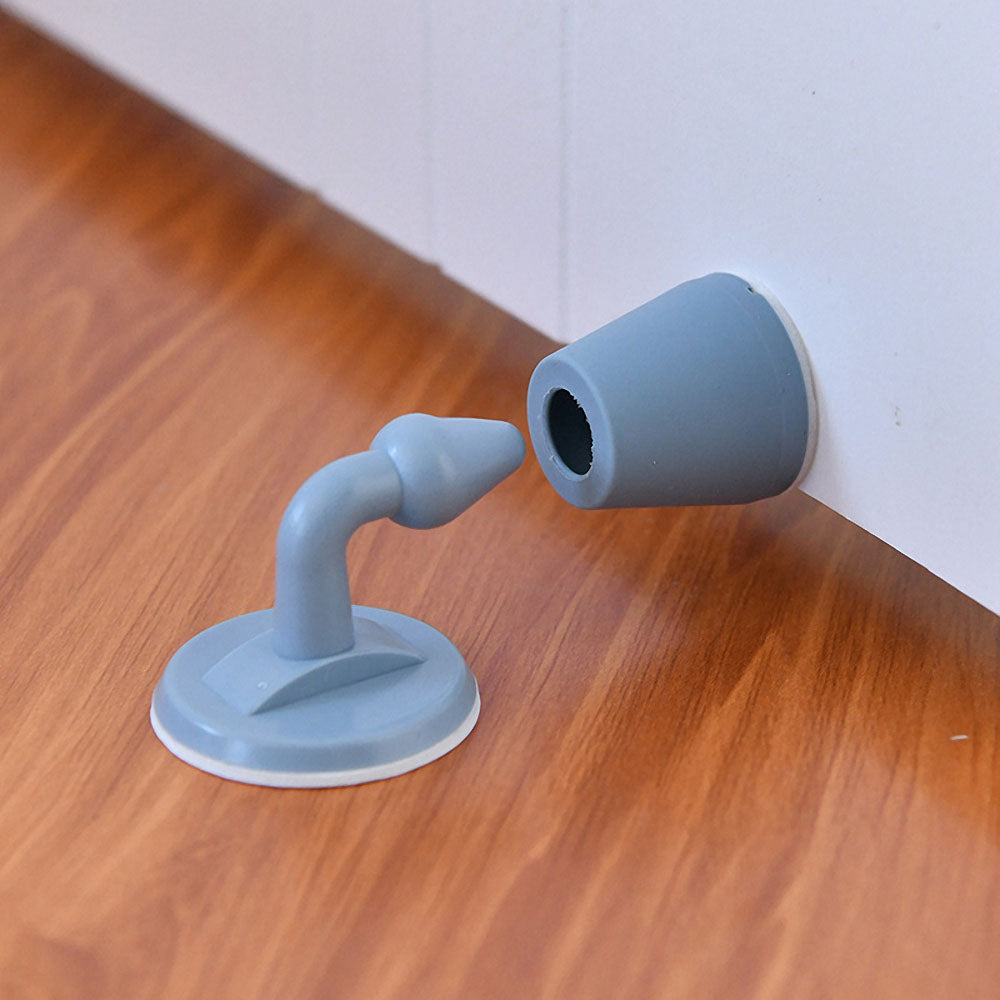 Adhesive door stopper
