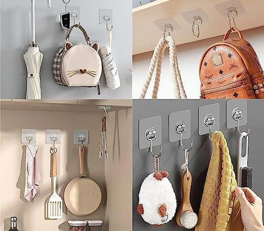Adhesive organizer hook