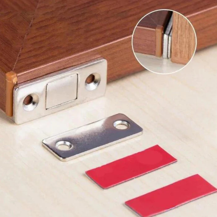 Ultra-thin magnetic latch for doors and drawers