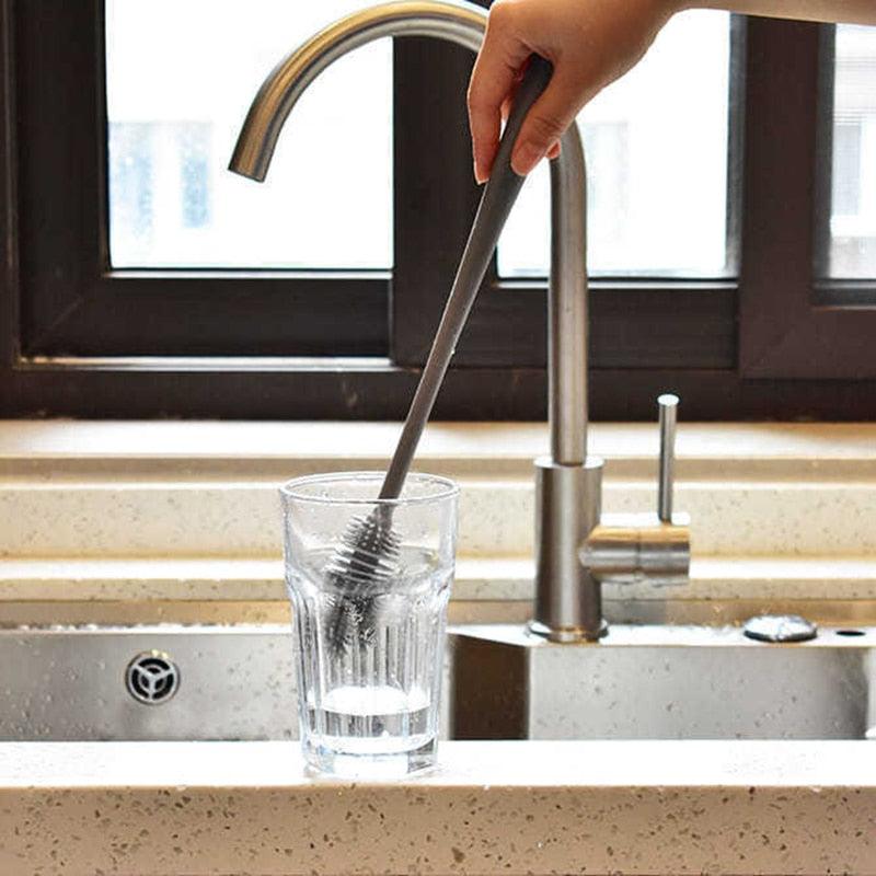 Silicone Brush for Washing Cups, Bottles, Baby Bottles or Glasses
