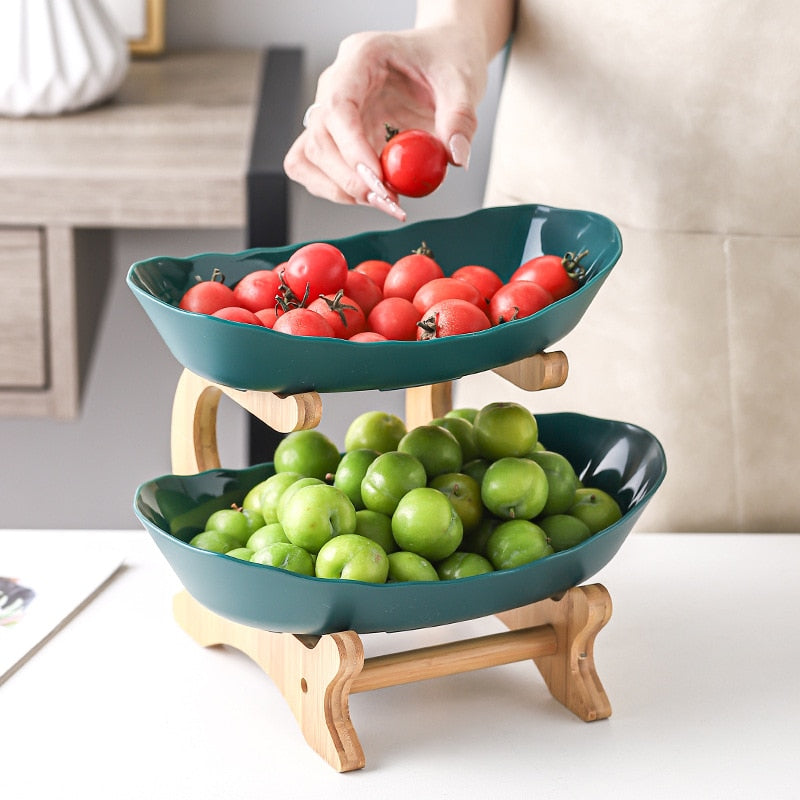 Bamboo Fruit Bowl - 3 Tiers