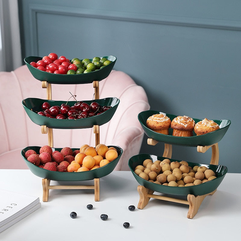 Bamboo Fruit Bowl - 3 Tiers