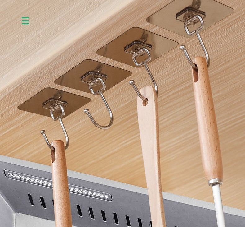 Adhesive organizer hook