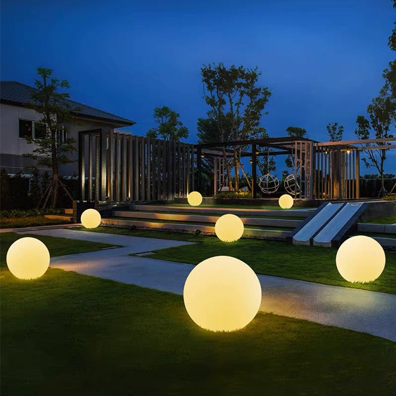 Round RGB LED Garden Light