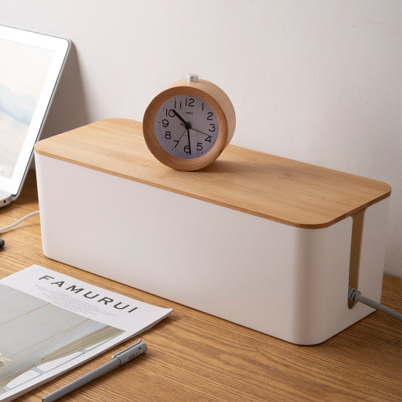 Wooden Wire Organizer Box