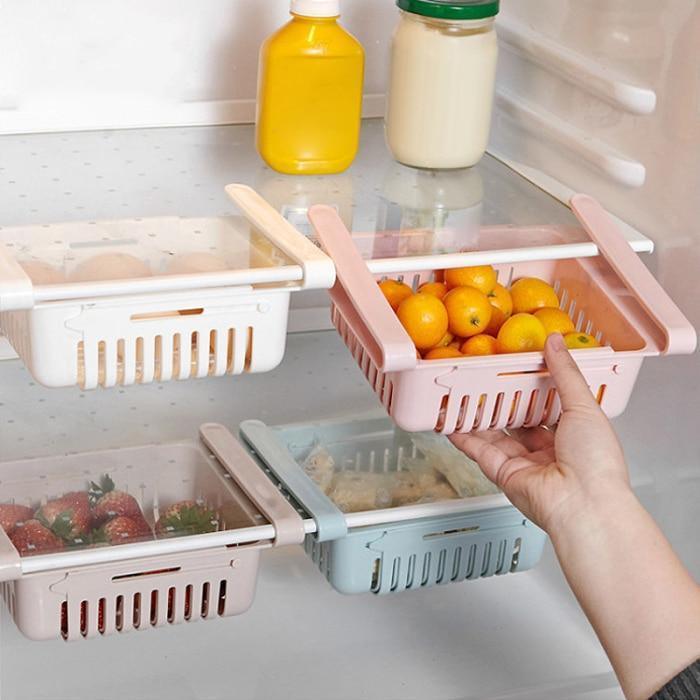 Extendable drawer for refrigerators