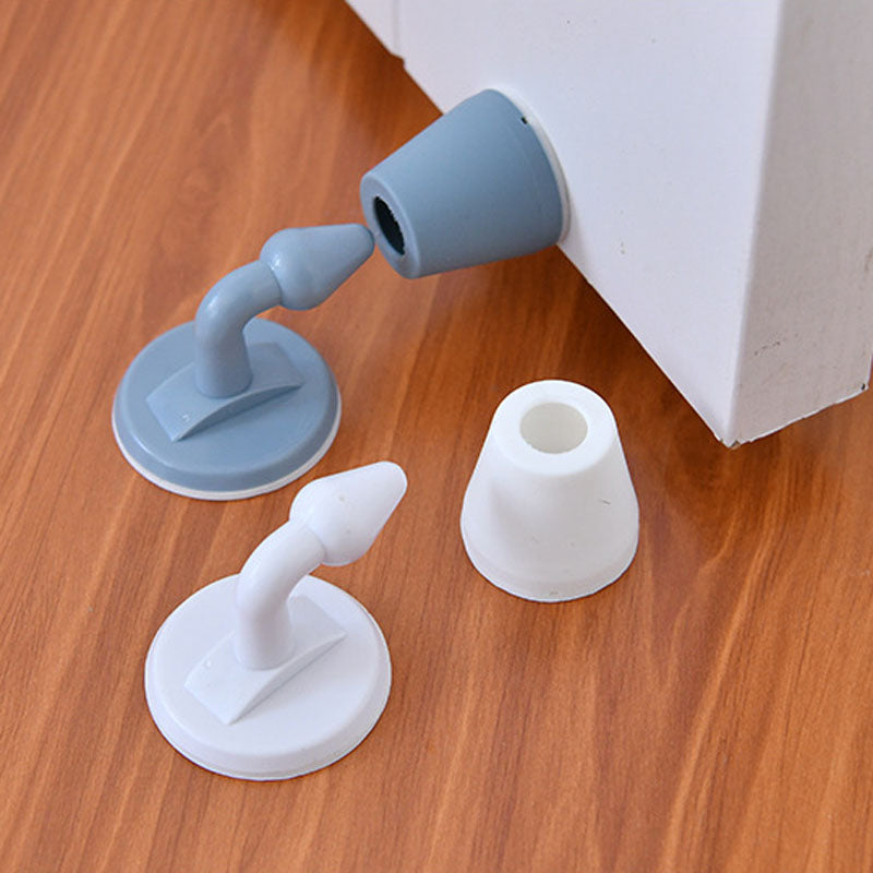 Adhesive door stopper